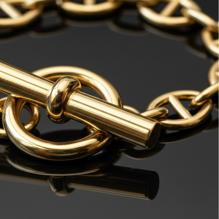 【Ice260】Gold Anchor Chain Bracelet