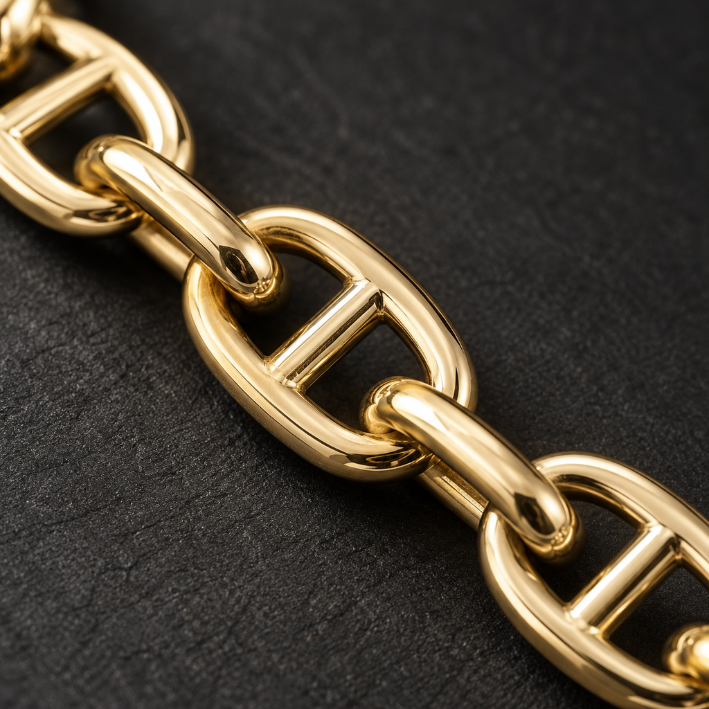 【Ice260】Gold Anchor Chain Bracelet