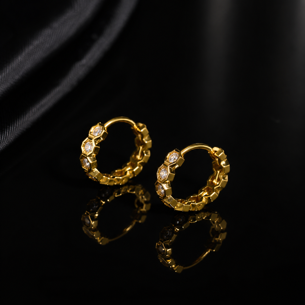 【Ice232】Honeycomb Hoop Pierce