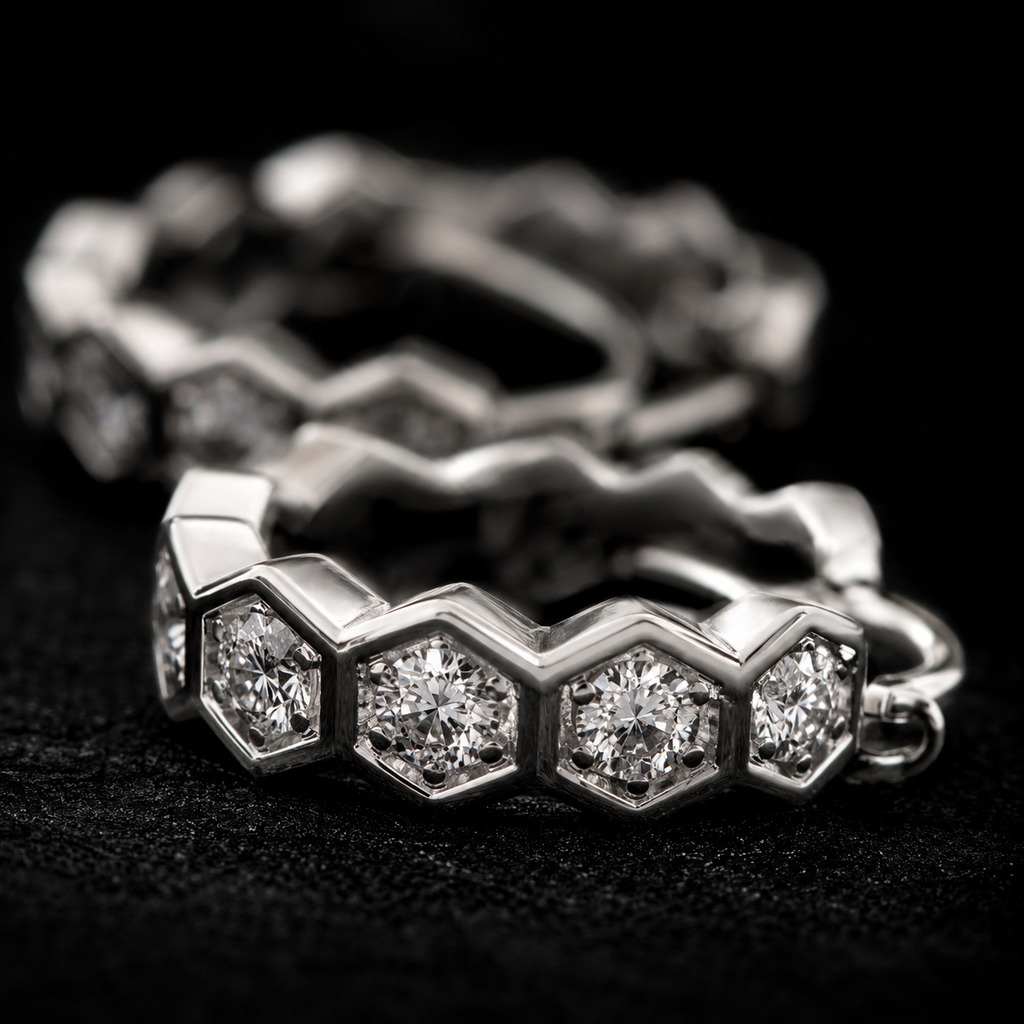 【Ice232】Honeycomb Hoop Pierce