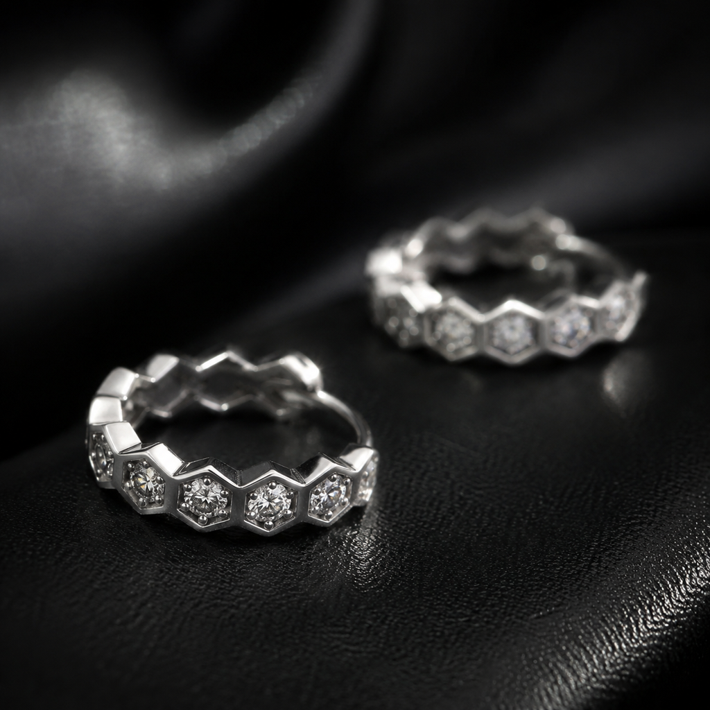 【Ice232】Honeycomb Hoop Pierce