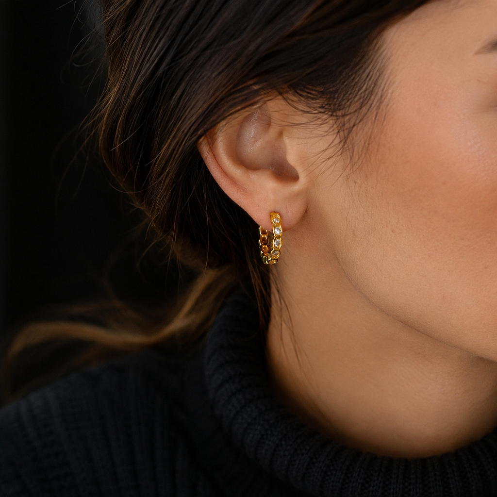 【Ice232】Honeycomb Hoop Pierce