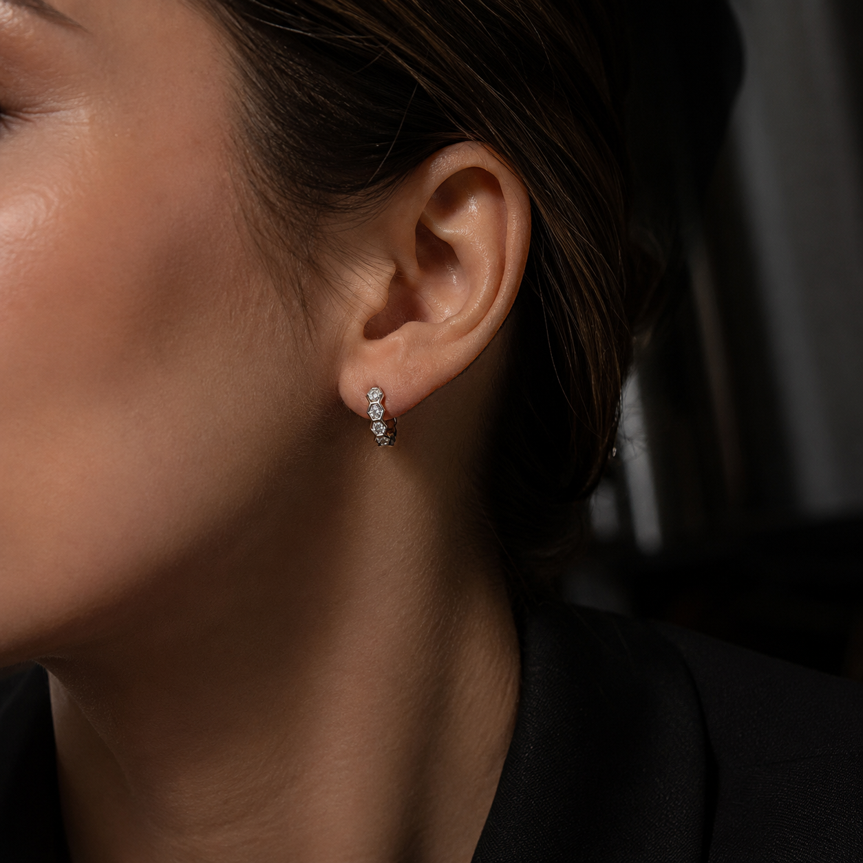 【Ice232】Honeycomb Hoop Pierce