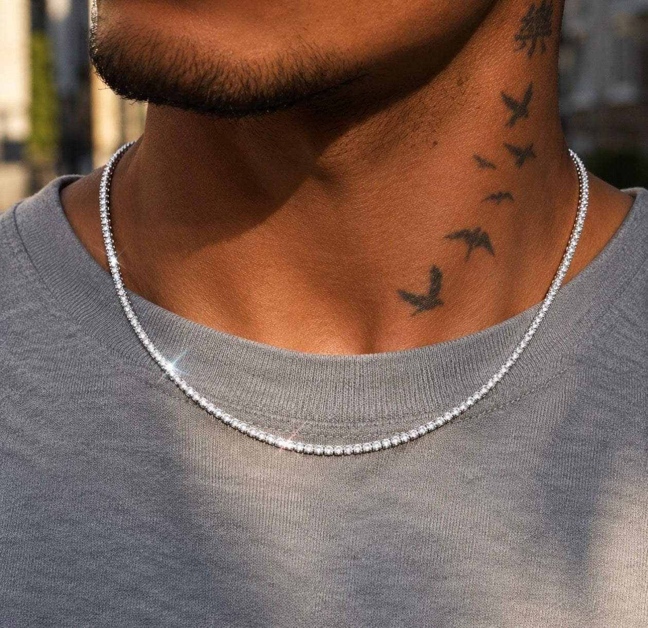 Ice78】Tennis Chain Necklace【Moissanite/3mm】 – IceLuxe