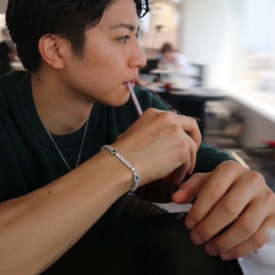 【Ice63】Clover Tennis Chain Bracelet