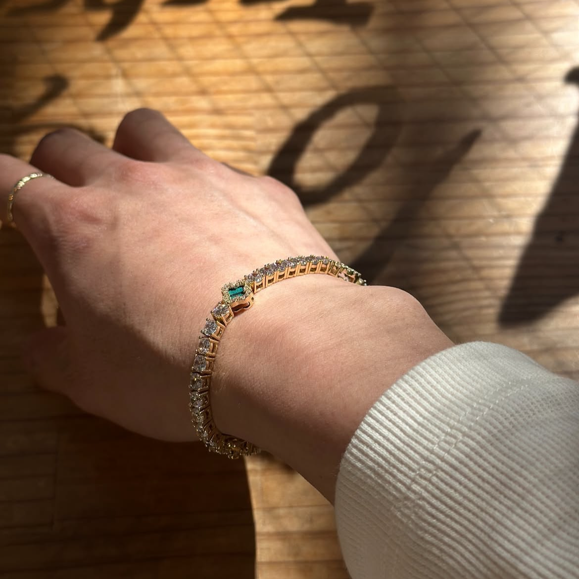 【Ice63】Clover Tennis Chain Bracelet