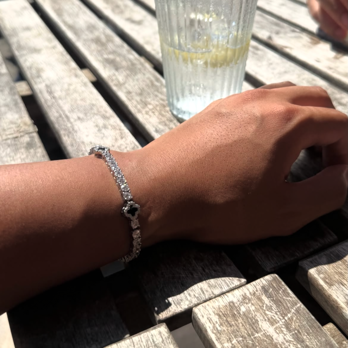 【Ice63】Clover Tennis Chain Bracelet