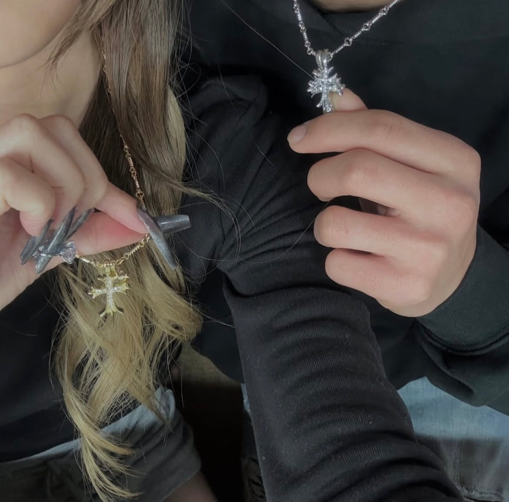 【Ice09】Iced Out Cross Necklace