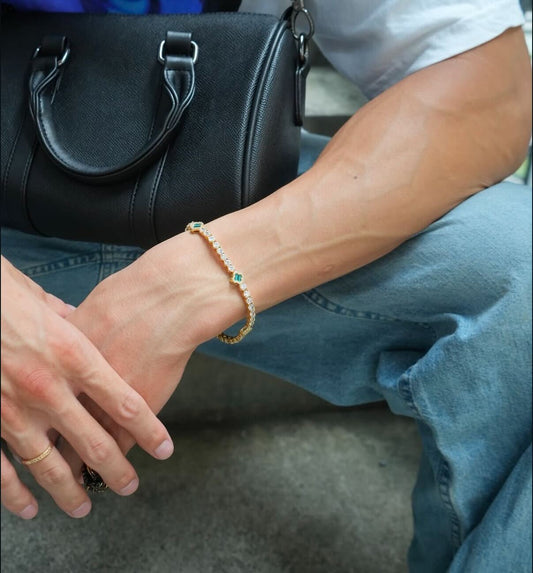 【Ice63】Clover Tennis Chain Bracelet