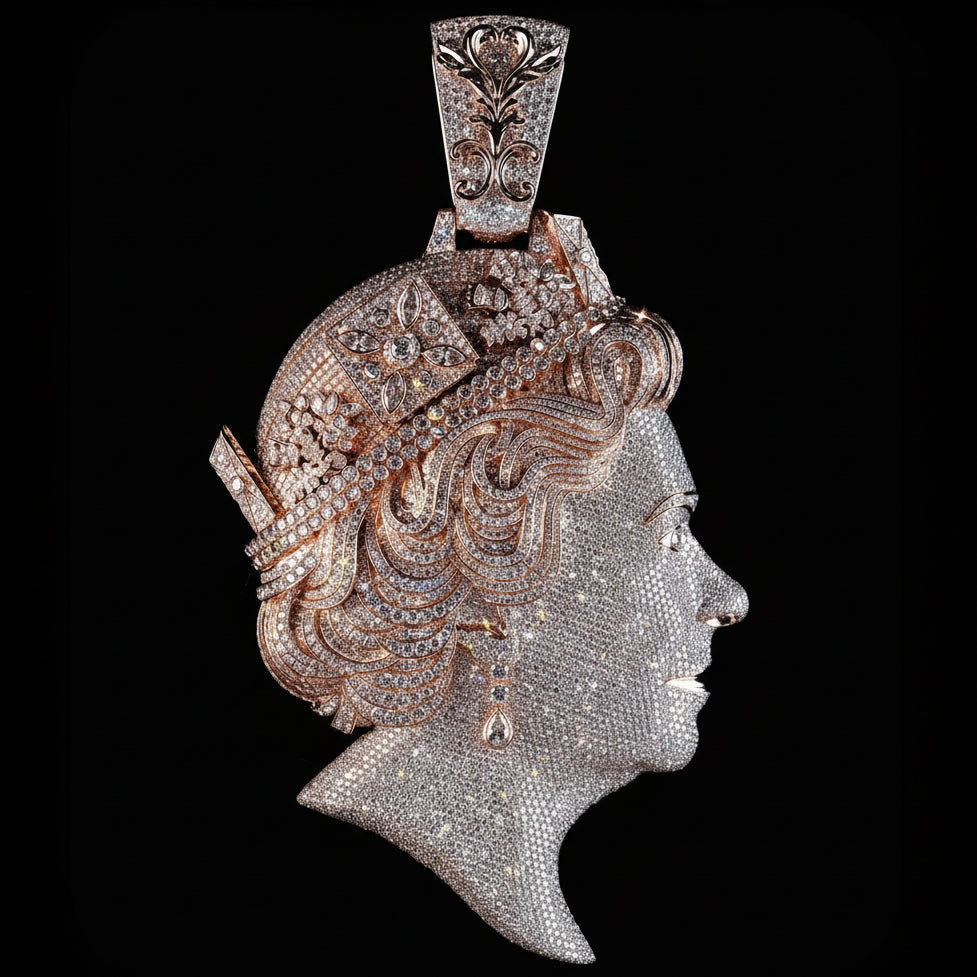 【Ice205】Central Queen Pendant ペンダントトップ Ice205】Central Queen Pendant – IceLuxe