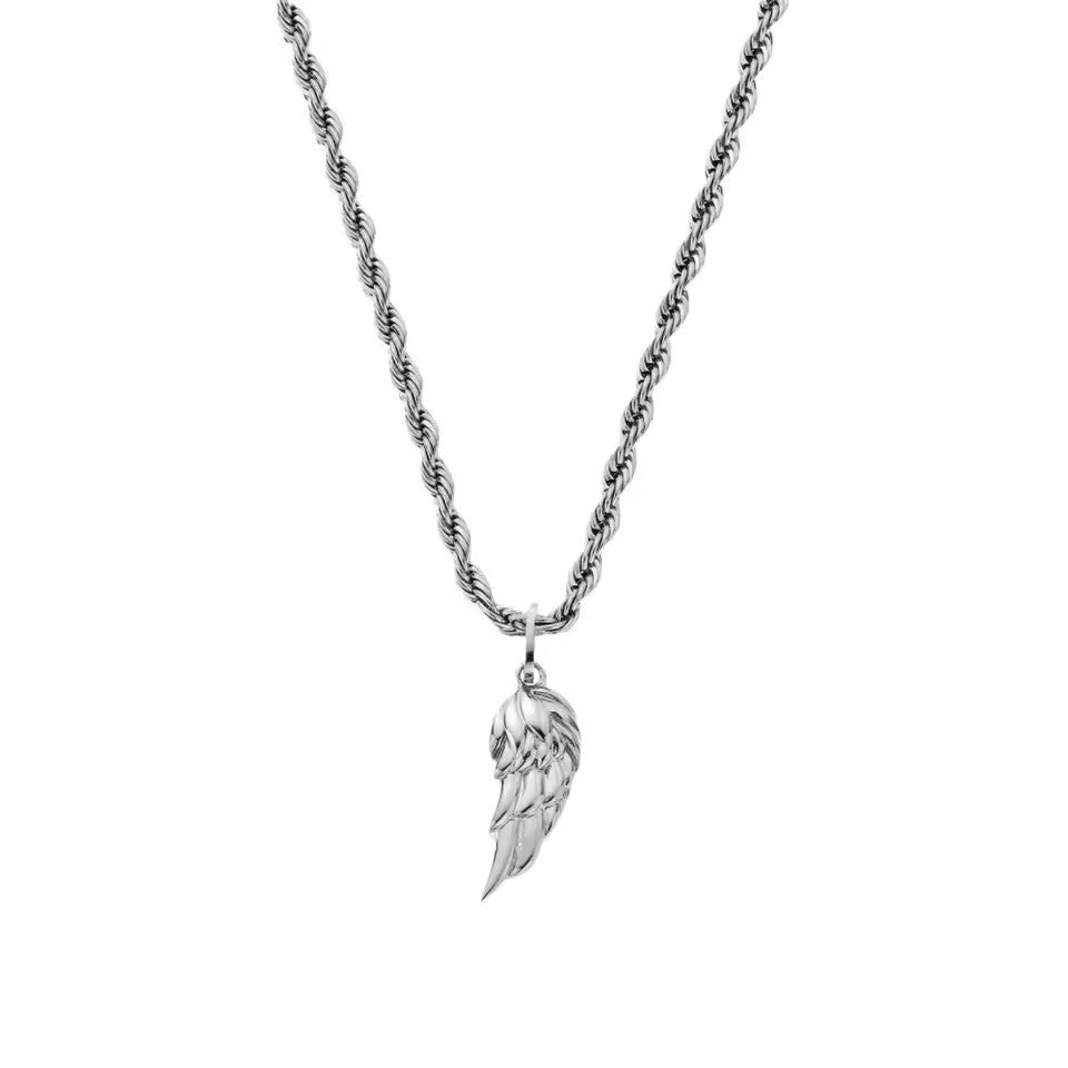 【Ice236】Feather Pendant Necklace