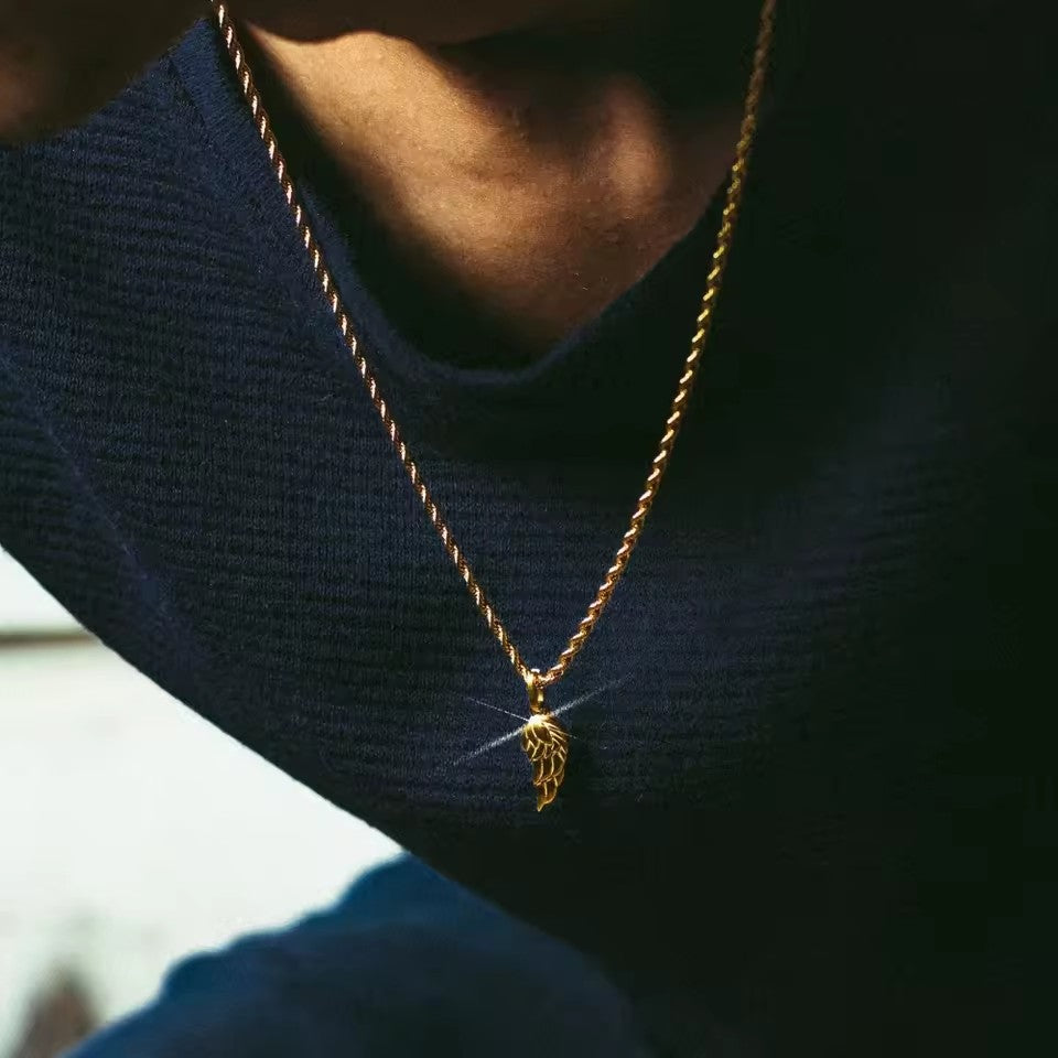 【Ice236】Feather Pendant Necklace