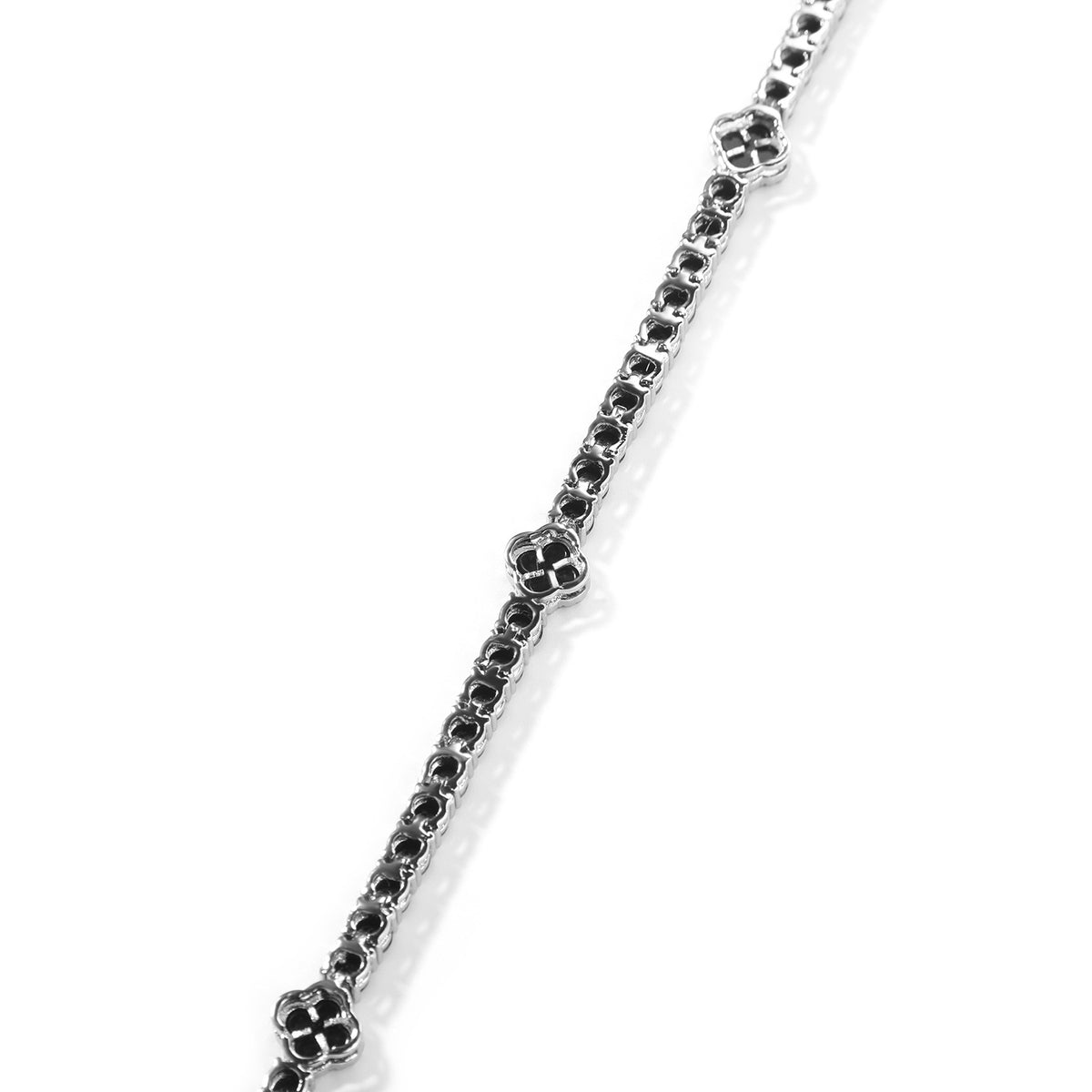 【Ice256】Black Clover Tennis Chain Bracelet