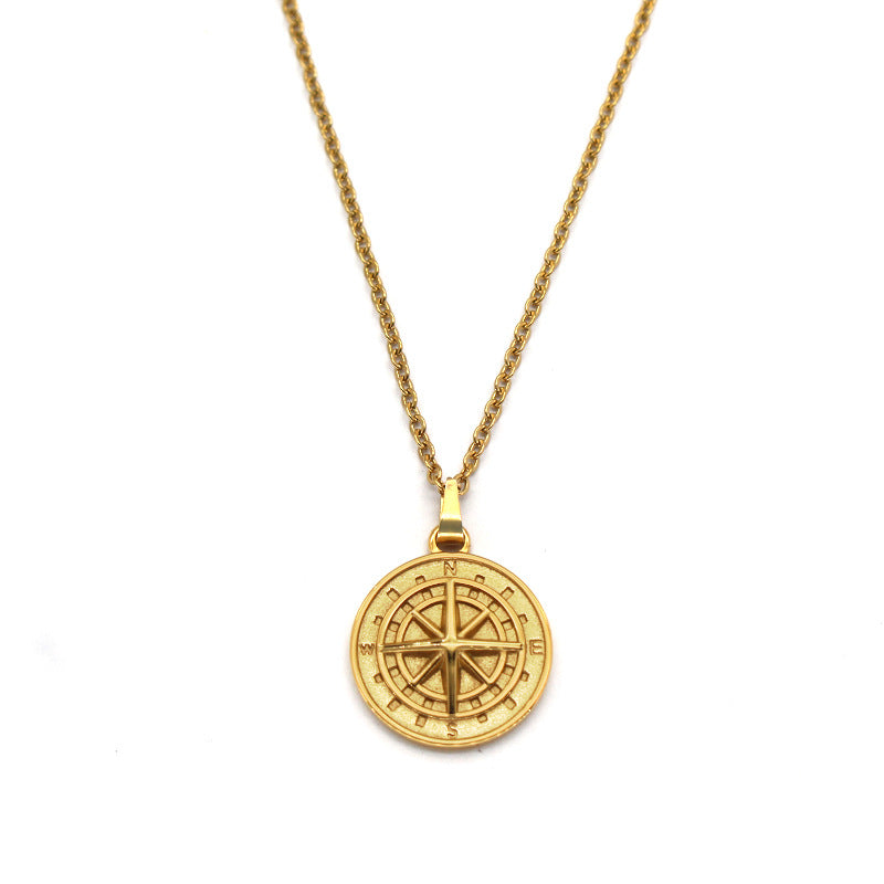 【Ice237】Compass Pendant Necklace