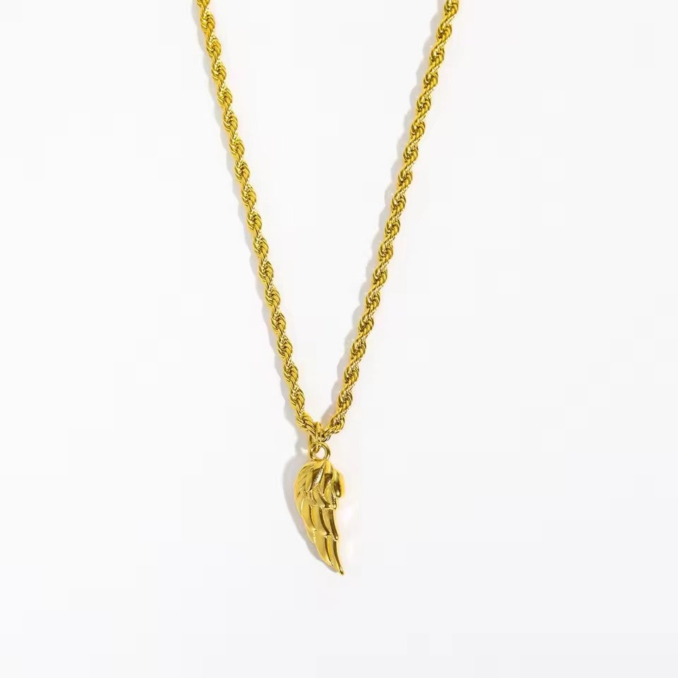 【Ice236】Feather Pendant Necklace