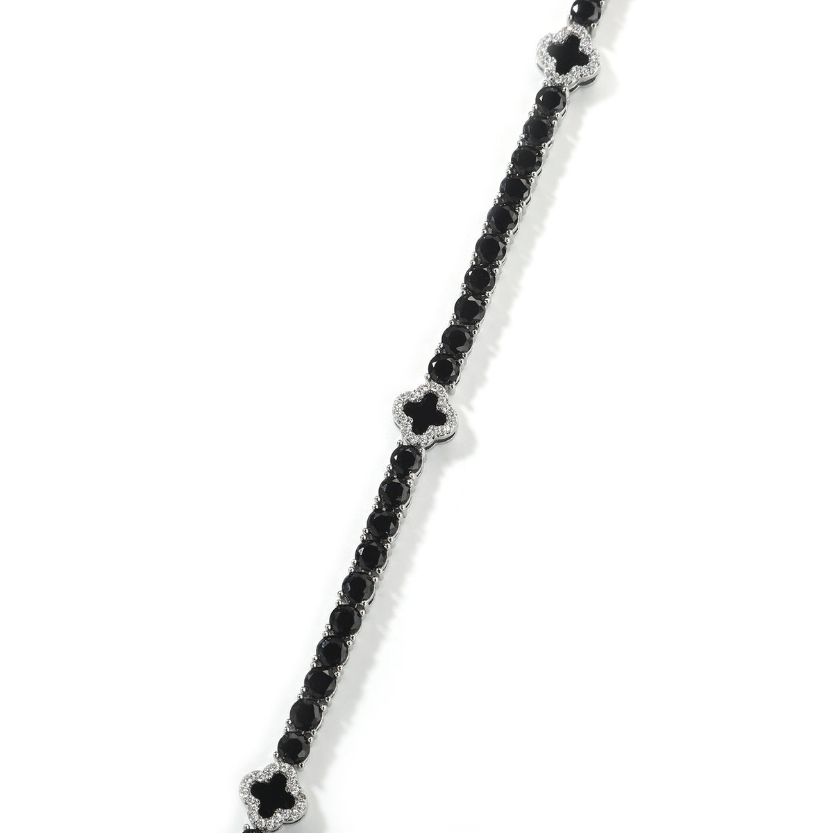 【Ice257】Black Clover Tennis Chain Necklace
