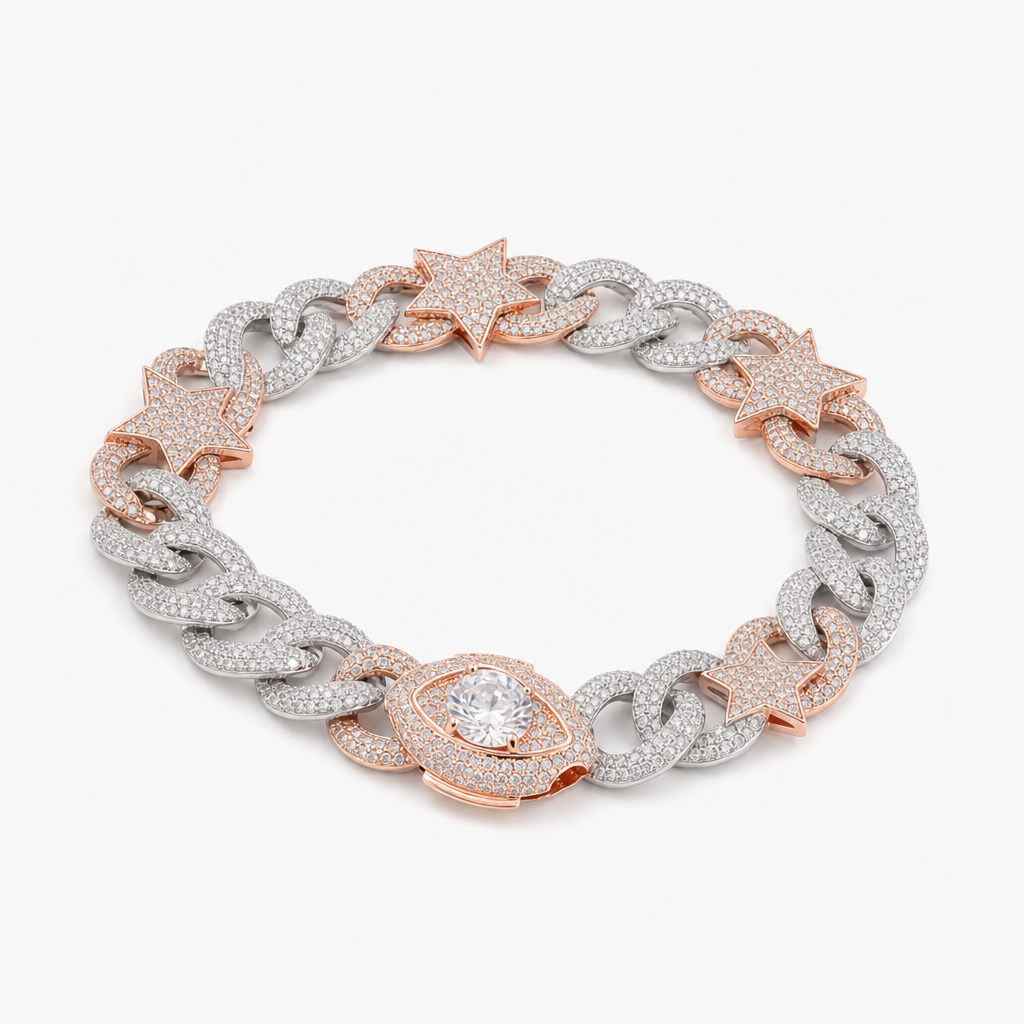 【Ice138】Star Blaze Miami Chain Bracelet 全体が分かる商品画像