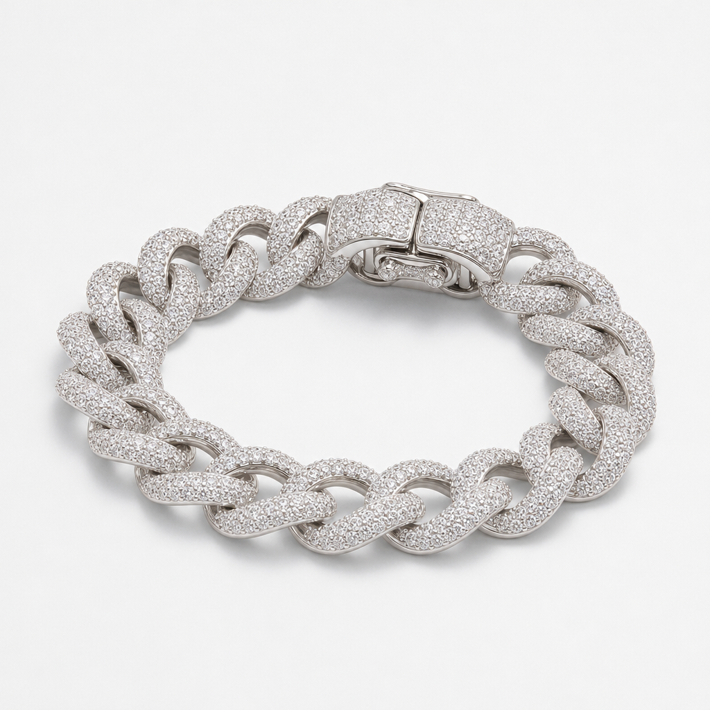 【Ice144】Infinity Iced Cuban Link Bracelet 全体が分かる商品画像