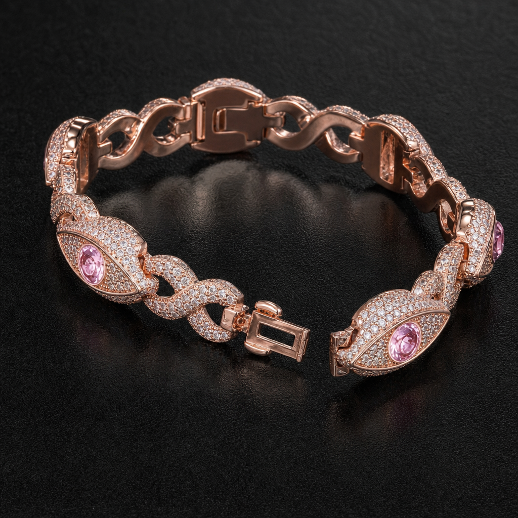 【Ice149】Luminous Eye Bracelet 石留め・留め具・細部が分かるディテール画像