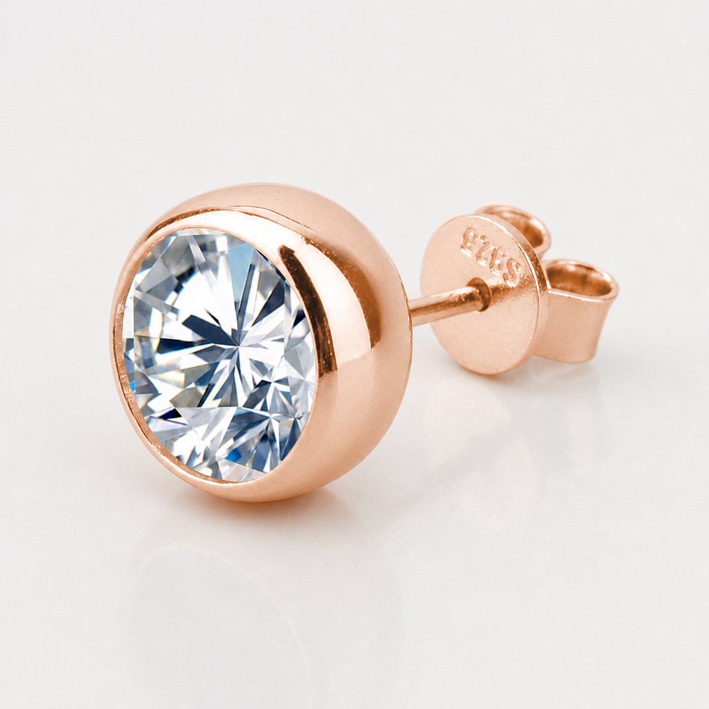 【Ice157】Solitaire Ice Stud 【Moissanite】 全体が分かる商品画像