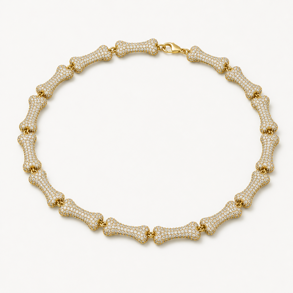 【Ice161】Bone Chain Necklace 全体が分かる商品画像