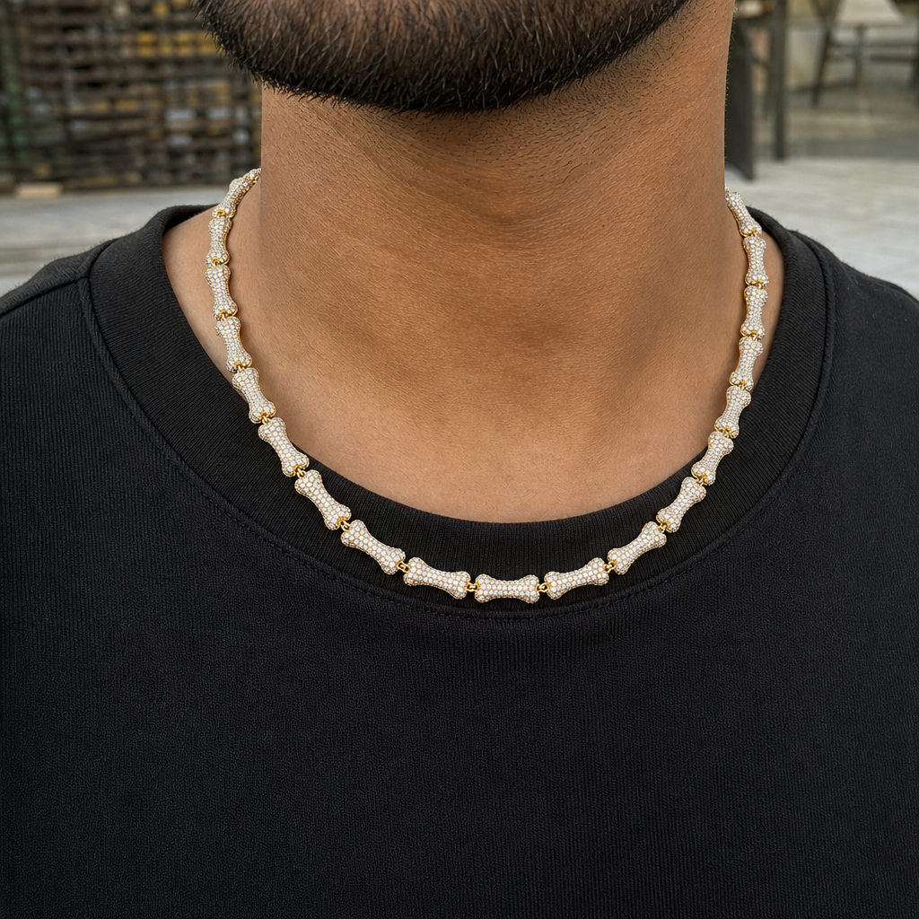 【Ice161】Bone Chain Necklaceを着用した自然なUGC画像