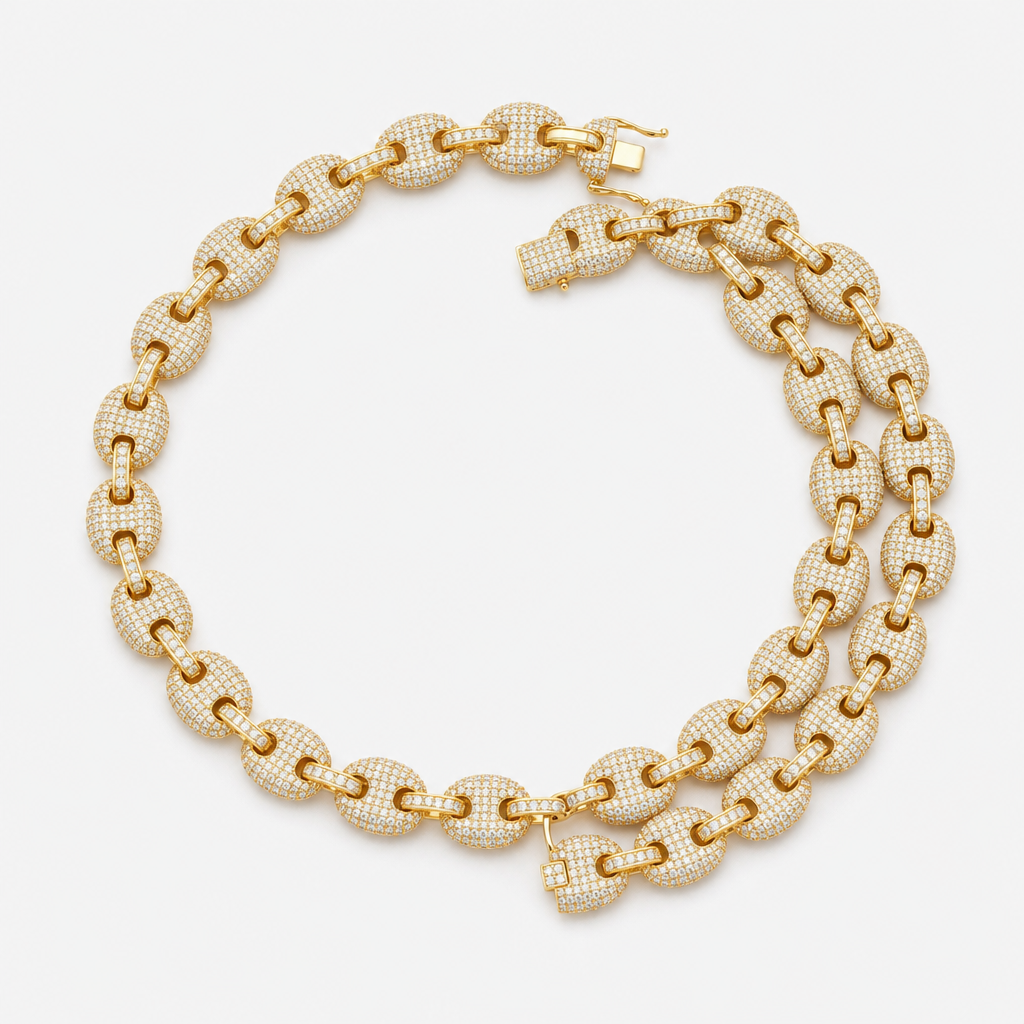 【Ice163】Iced Mariner Link Necklace 全体が分かる商品画像