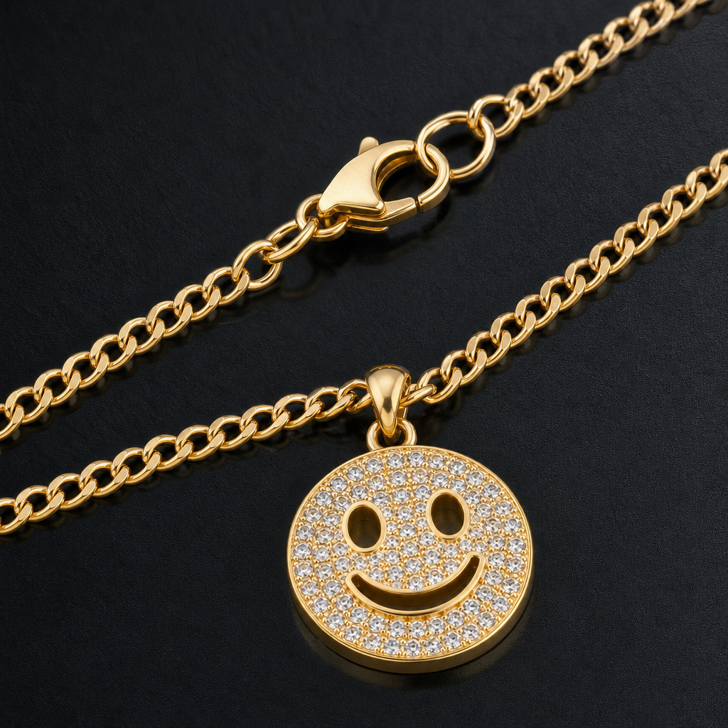 【Ice17】Smile Necklace 石留め・留め具・細部が分かるディテール画像