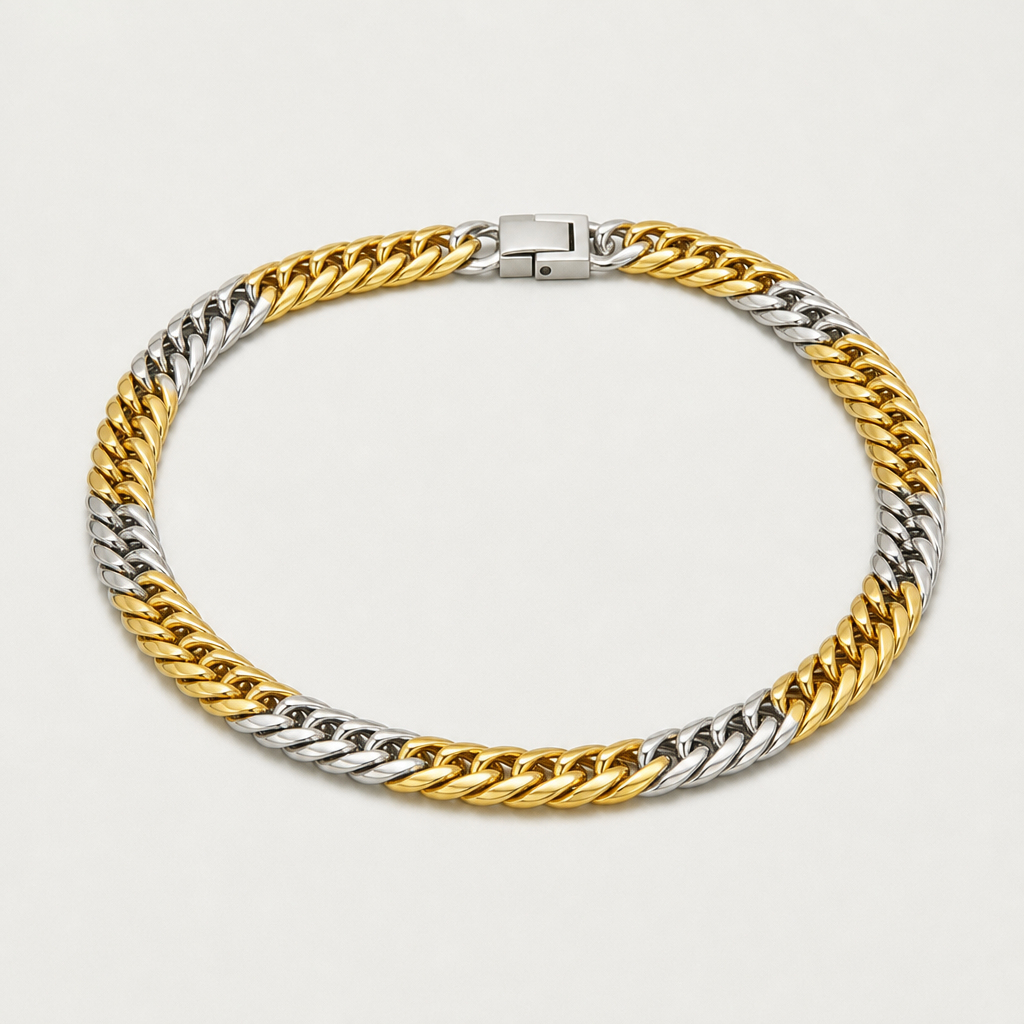 【Ice192】Dual Cuban Chain Necklace 全体が分かる商品画像