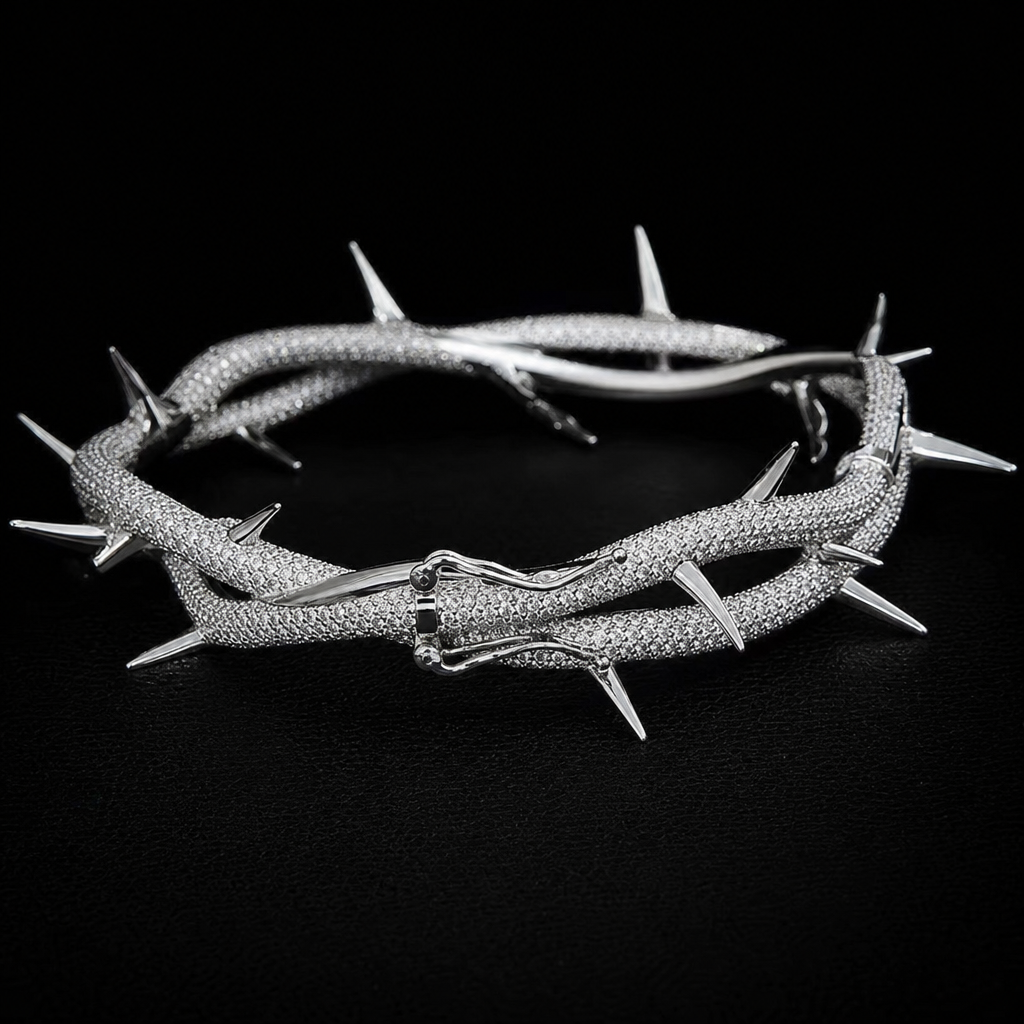 【Ice203】Crown Of Jesus 石留め・留め具・細部が分かるディテール画像