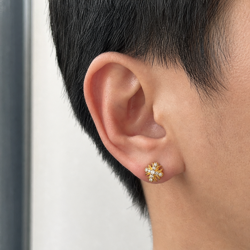 【Ice204】Oxidation Cross Pierceを着用した自然なUGC画像
