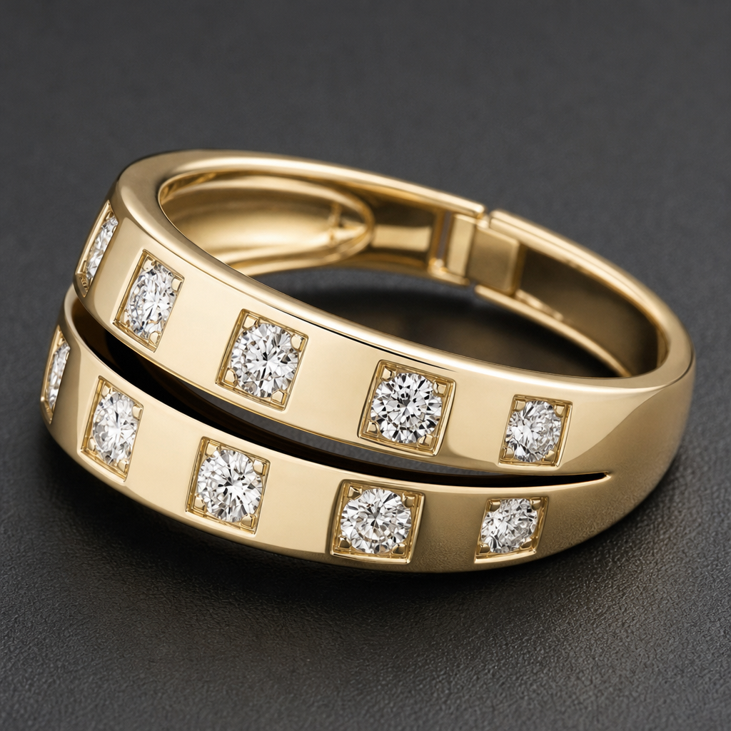 【Ice207】Crown Panel Ring 石留め・留め具・細部が分かるディテール画像