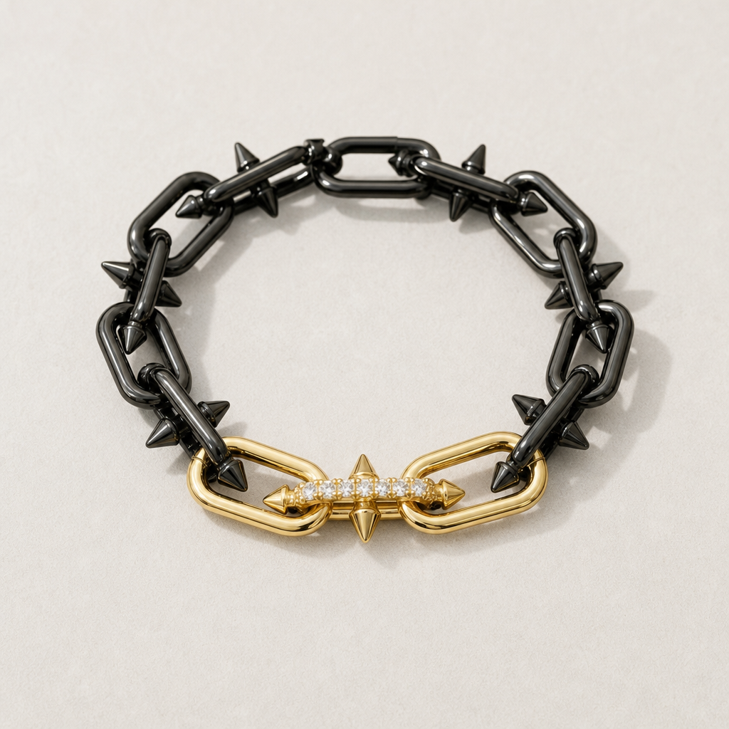 【Ice217】Barrel Link Chain Bracelet 全体が分かる商品画像
