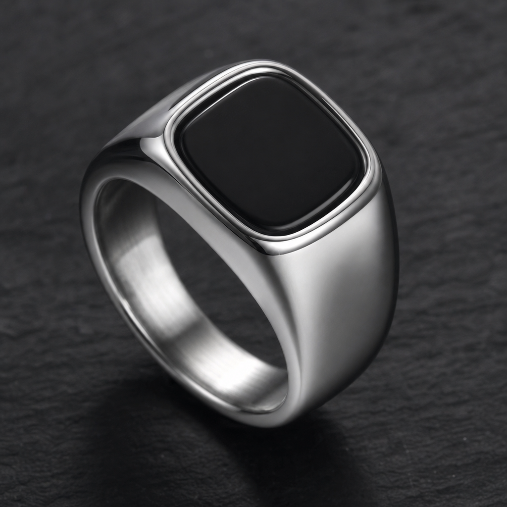 【Ice228】Signet ring 石留め・留め具・細部が分かるディテール画像