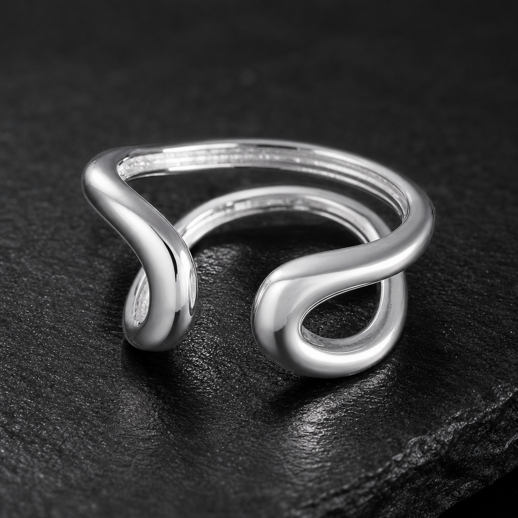 【Ice233】Luna Curve Ring 石留め・留め具・細部が分かるディテール画像