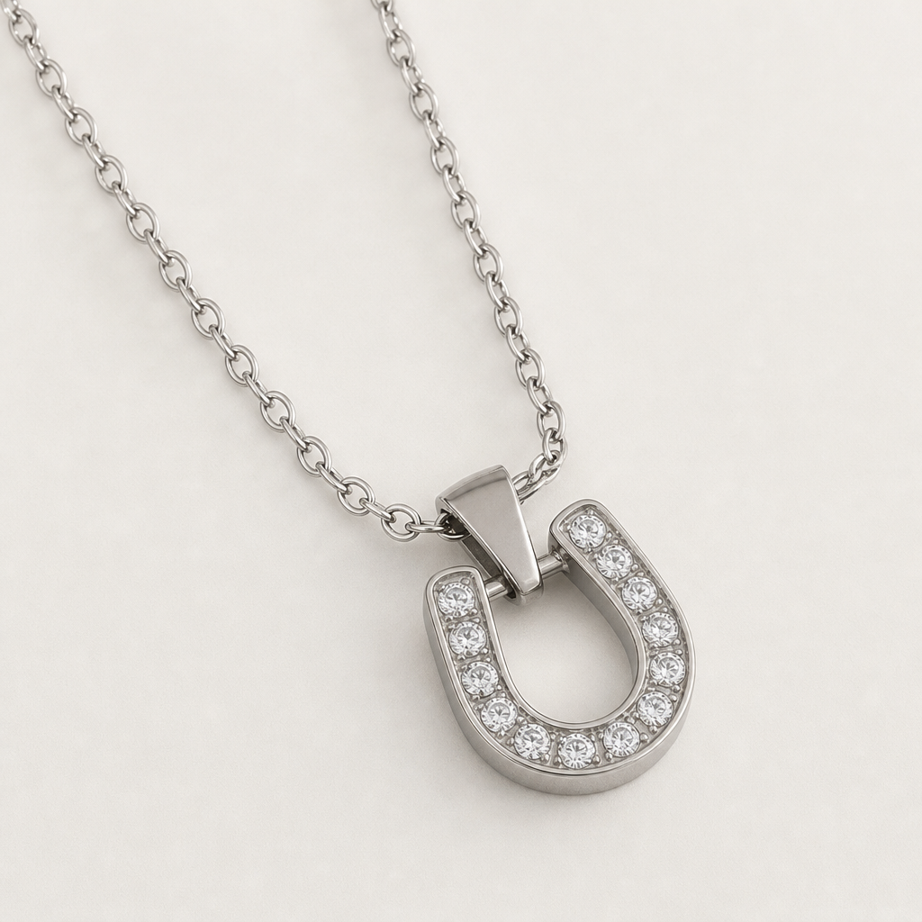 【Ice235】Horseshoe Pendant Necklace 全体が分かる商品画像