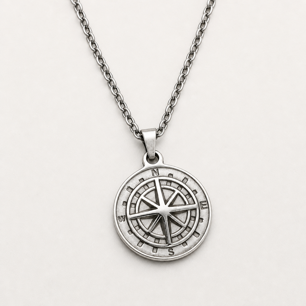 【Ice237】Compass Pendant Necklace 全体が分かる商品画像