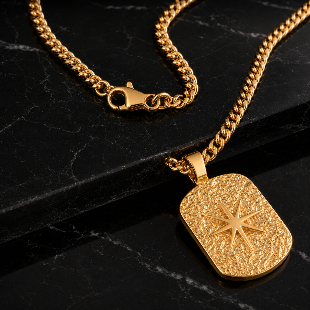 【Ice237】North Startag Necklace 石留め・留め具・細部が分かるディテール画像