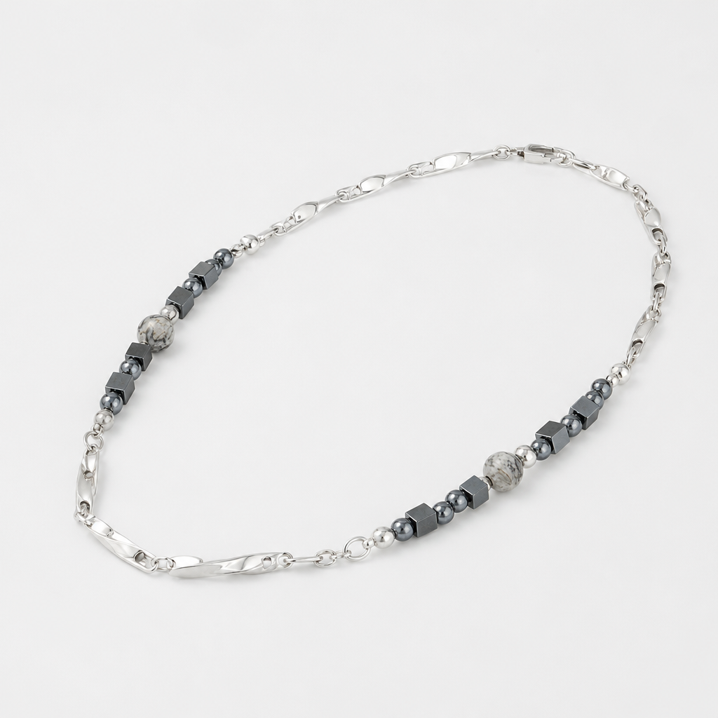 【Ice252】Module Necklace【S925】 全体が分かる商品画像