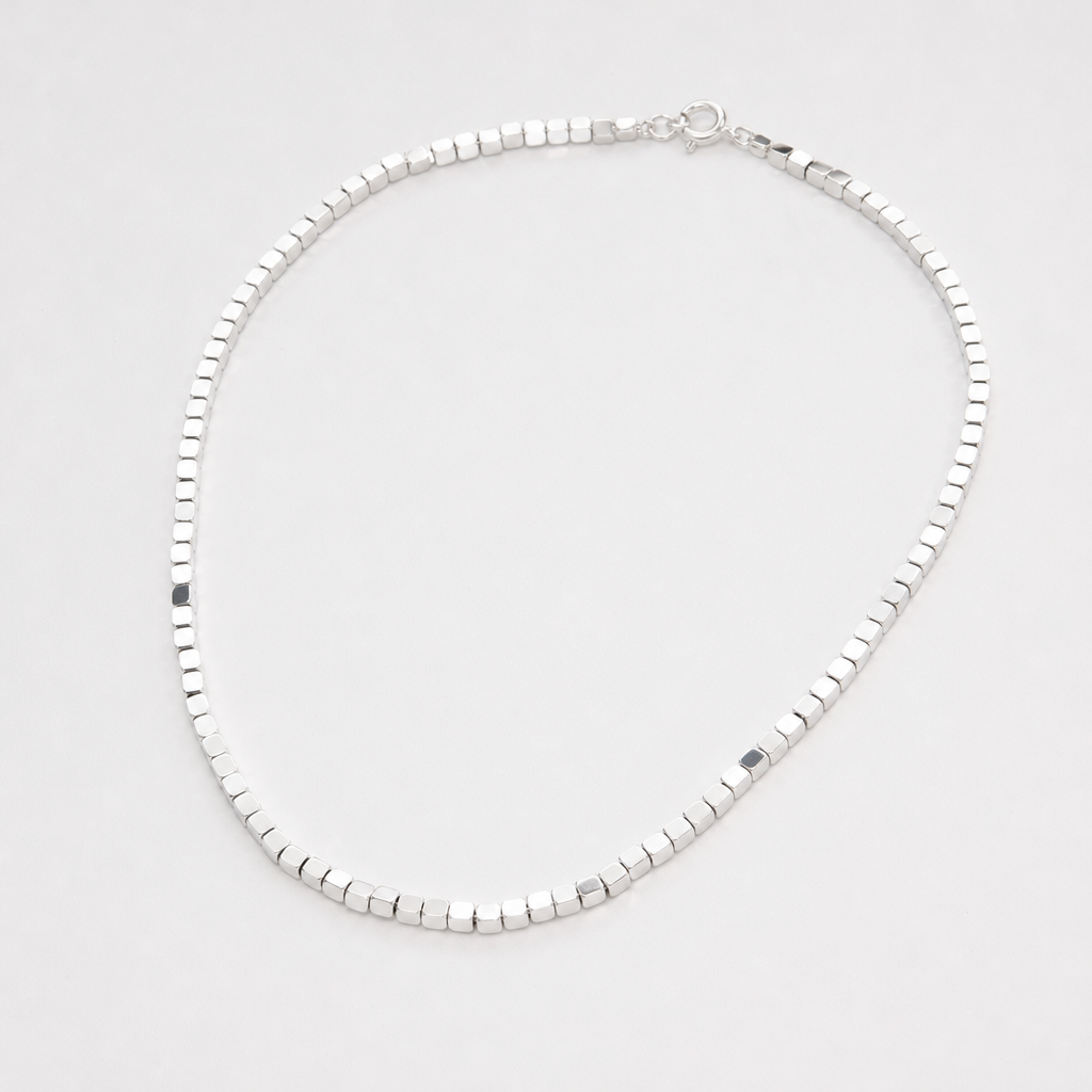 【Ice253】Cube Necklace【S925】 全体が分かる商品画像