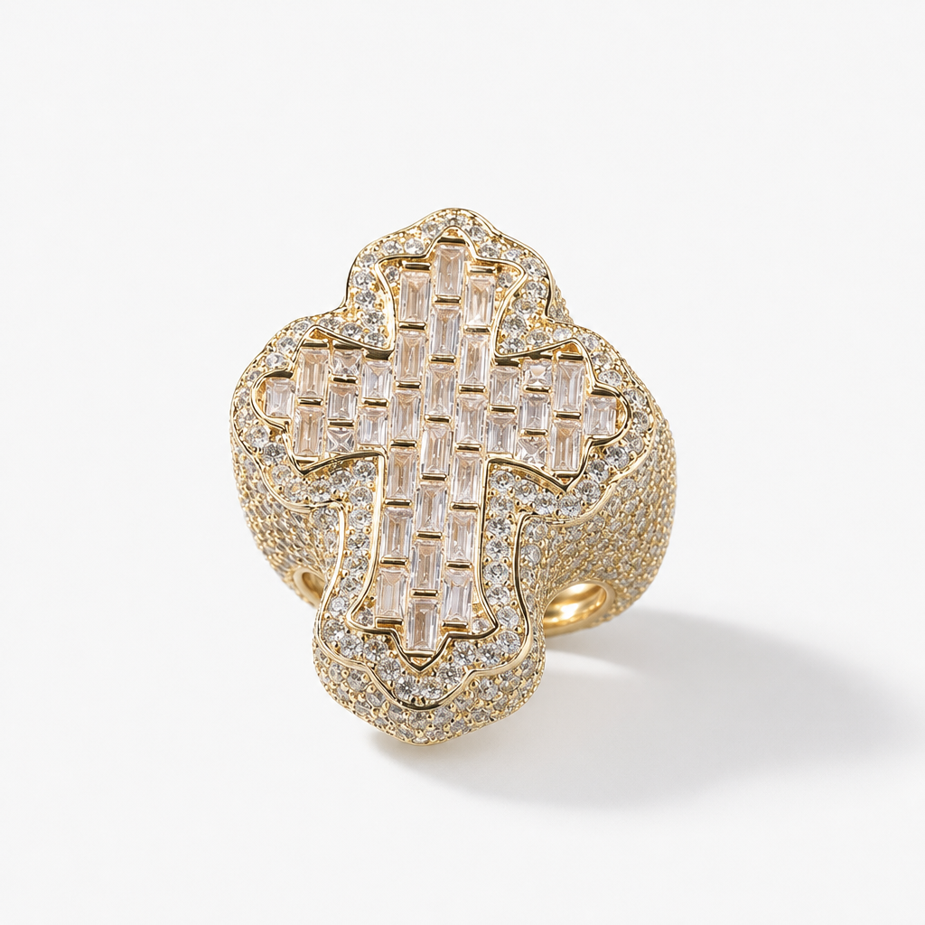 【Ice34】Cross Baguette Ring 全体が分かる商品画像