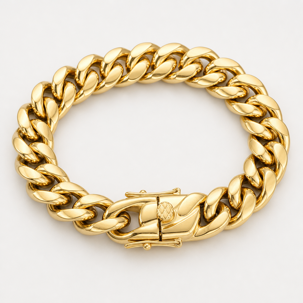 【Ice43】Cuban Link Chain Bracelet 全体が分かる商品画像