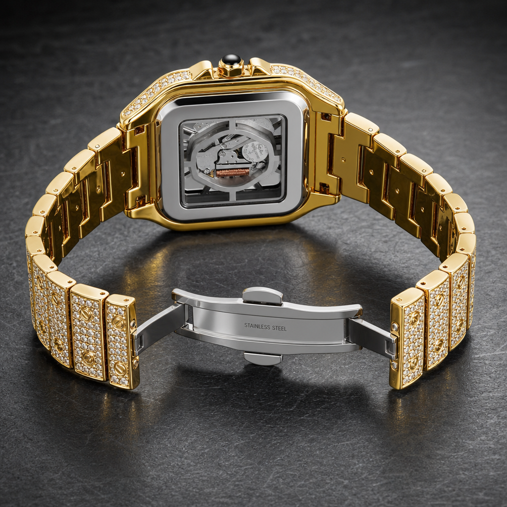 【Ice75】Imperium Skeleton Royal Watch 石留め・留め具・細部が分かるディテール画像