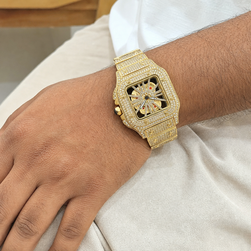 【Ice75】Imperium Skeleton Royal Watchを着用した自然なUGC画像