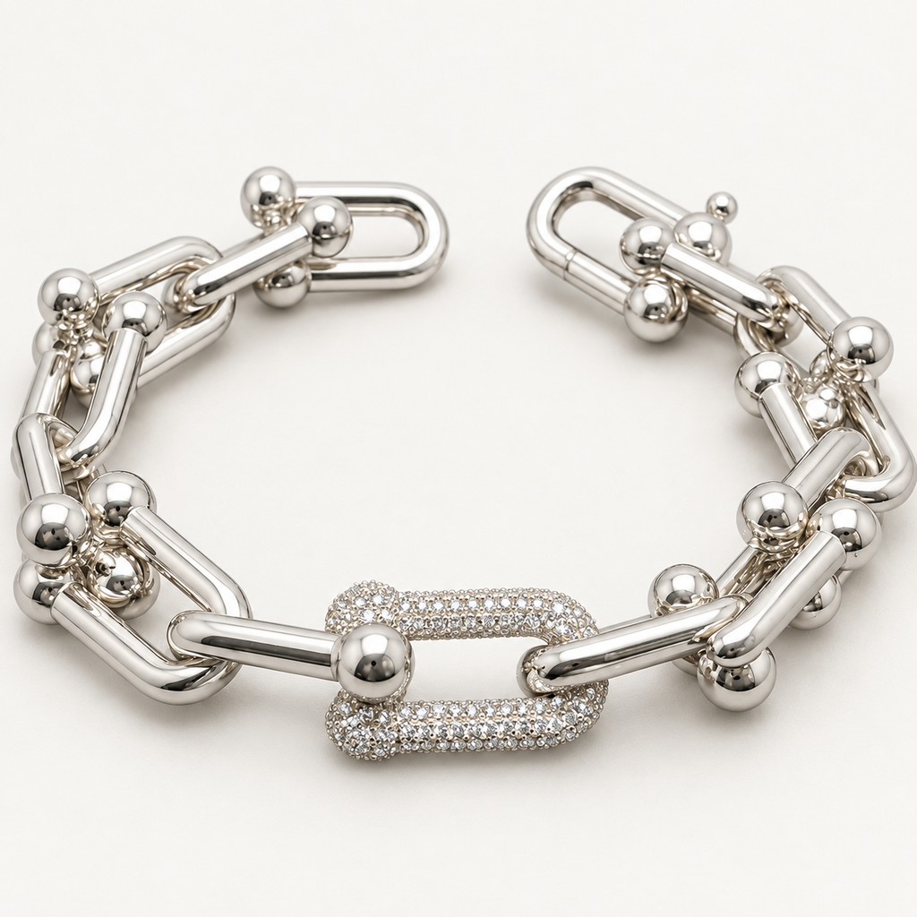 ICE89 Luxury Link Braceletの全体。シルバーカラーの商品画像