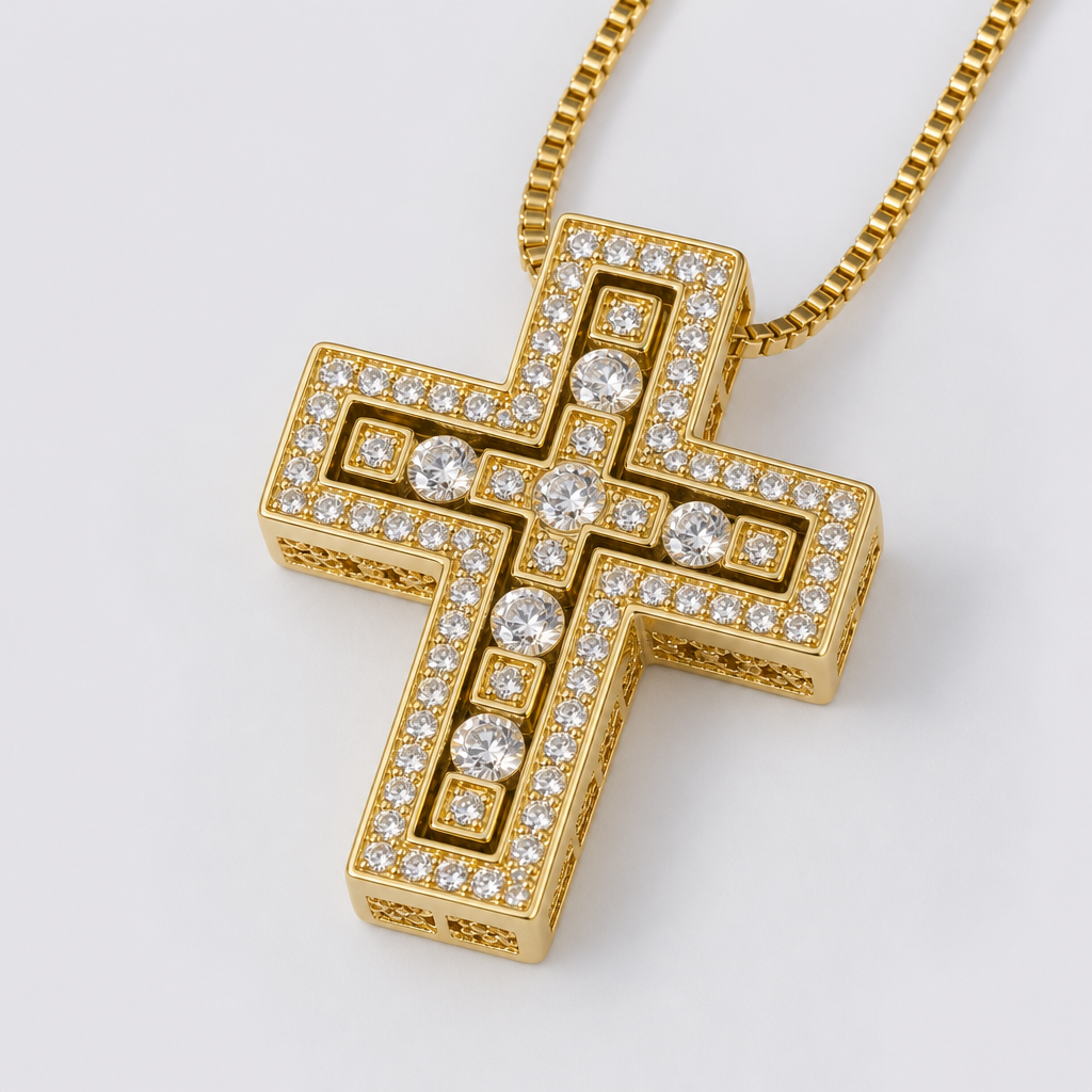 【Ice96】Infinity Cross Necklace 全体が分かる商品画像