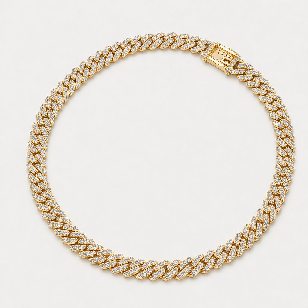 【Ice98】Iced Out Prong Chain Necklace 全体が分かる商品画像