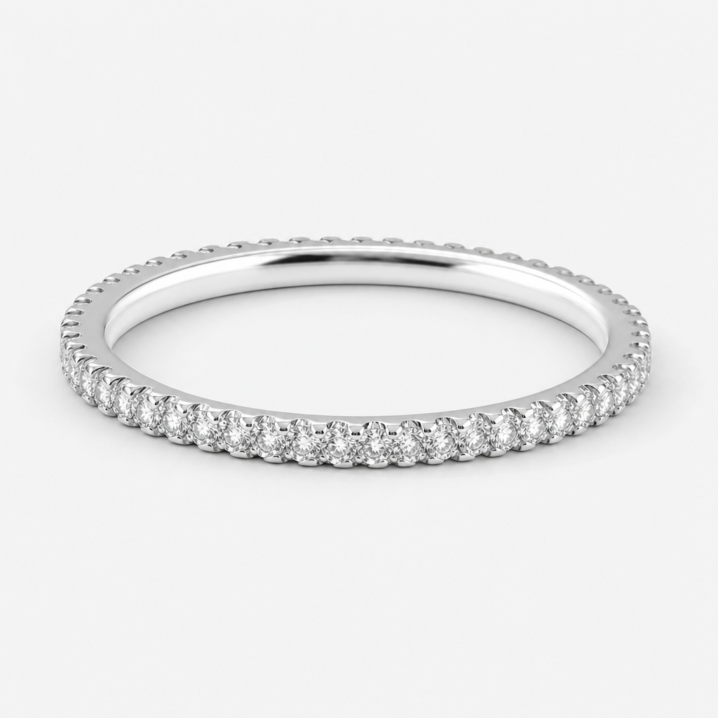 Ice08 Moissanite Tennis Ring 2mm シルバーの全体が分かる商品画像